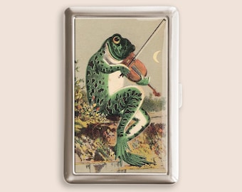 frog cigarette case Vintage Banjo Frog Cigarette Case Funny Holder Wallet