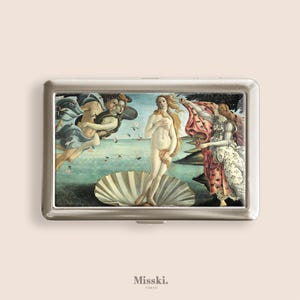 Portasigarette "La Nascita di Venere" di Sandro Botticelli, portasigarette vintage, scatola di metallo, Zigarettenetui, regali per la festa del papà