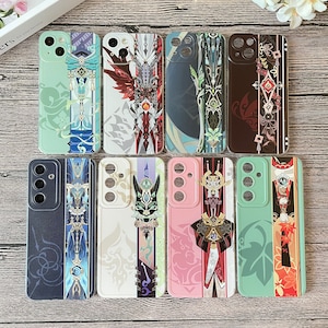 Genshin Impact Hu Tao Kazuha Neuvillette Arlecchino Xiao Coque de téléphone pour iPhone 15 Pro Max 14 13 Samsung Galaxy S25 Ultra S24 S22 S21 FE