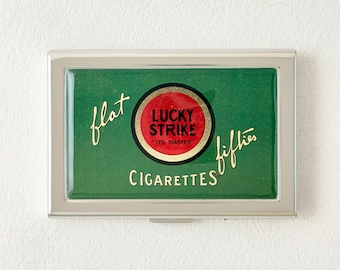 Vintage Green Lucky Credit Card Holder Wallet Business Card Case Mini Card Case Vintage Gift