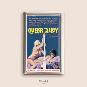 Queer Alley Cigarette Case, Vintage Purse Joint Holder, Metal Box, Zigarettenetui, Father&#39;s Day Gifts