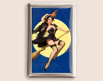 Vintage 1950s Tin Advertising Pinup Girl Ashtrays - Vaughn Bass - Etsy