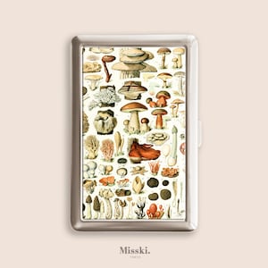 Adolphe Millot Champignon Cigarette Case, Vintage Purse Joint Holder, Metal Box, Zigarettenetui, Father&#39;s Day Gifts