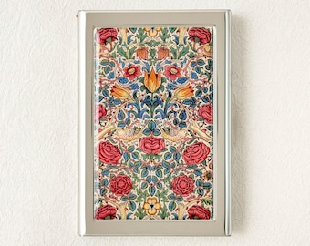 William Morris Rose 1883 Credit Card Holder Wallet Business Card Case Mini Card Case Vintage Gift