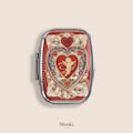 Happy Valentine's Day Small Pill Box Ring Trinket Stash Organiser Medicine Vitamins Gum Tic Tacs Mint Metal Case Holder