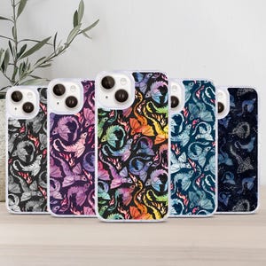 Drache Blumenmuster Handyhülle für Apple iPhone, Samsung Galaxy und Google Pixel, Geschenk