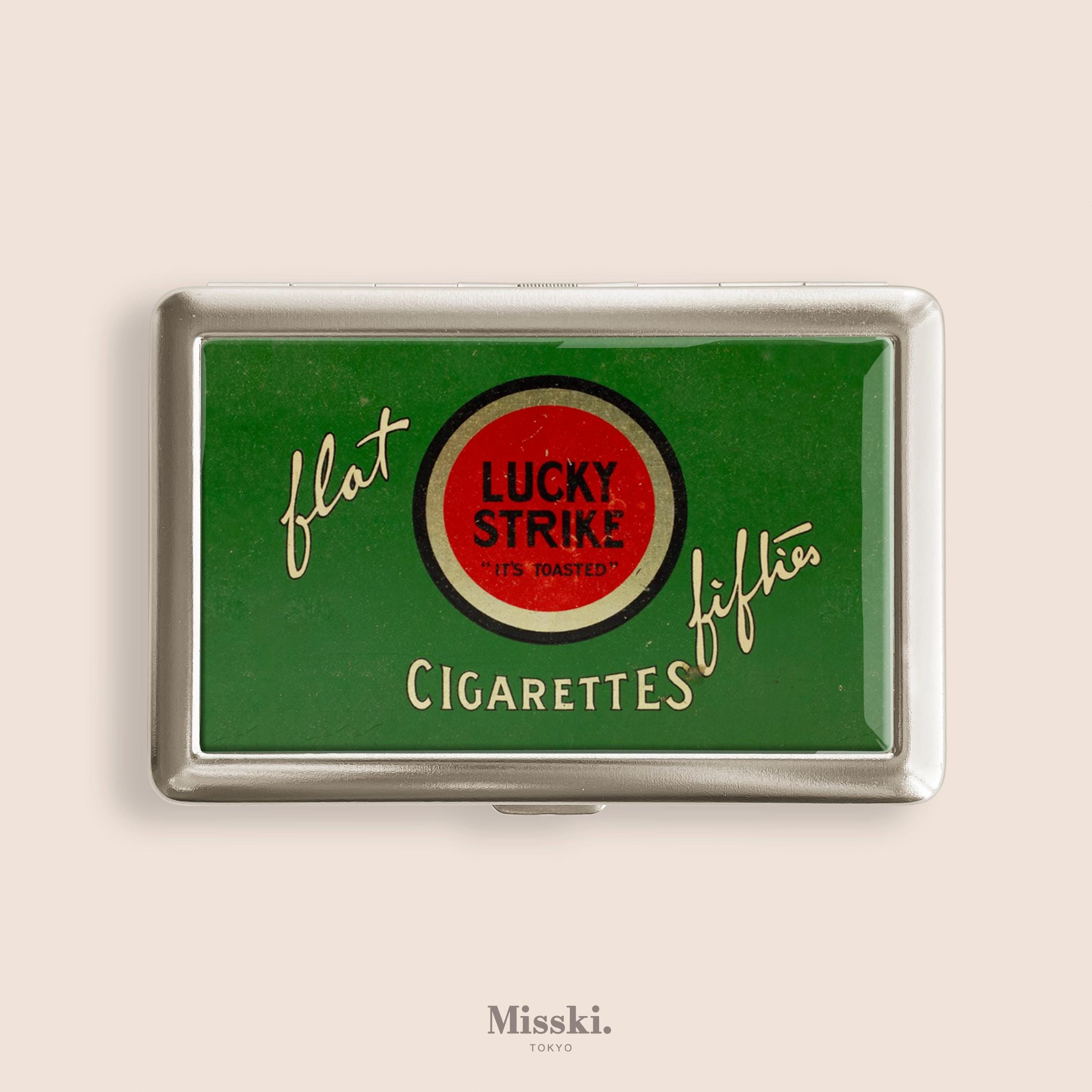 Vintage Green Lucky Cigarette Case, Purse Joint Holder, Metal Box,  Zigarettenetui, Father's Day Gifts