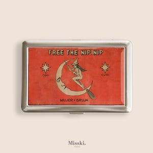 Free The Nipple Cigarette Case, Vintage Purse Joint Holder, Metal Box, Zigarettenetui, Father&#39;s Day Gifts