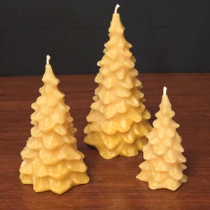 Handmade Beeswax Evergreen Candles