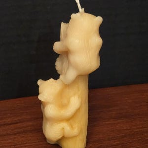 Handmade Beeswax Bear Candle