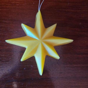 Handmade Beeswax Ornament - Large Star - Different Lengths