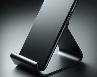 Soporte para teléfono con diseño curvo, soporte para smartphone. Diseñado por https://www.patreon.com/deltaprints/shop