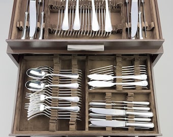 Christofle America silver plated cutlery set 126 items designed by Luc Lanel