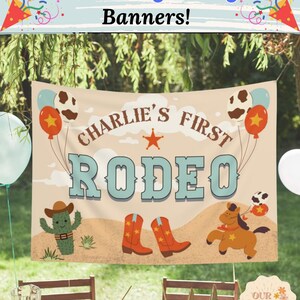First Rodeo Banner Custom First Rodeo Birthday Banner Rodeo Party Decorations Personalized ...