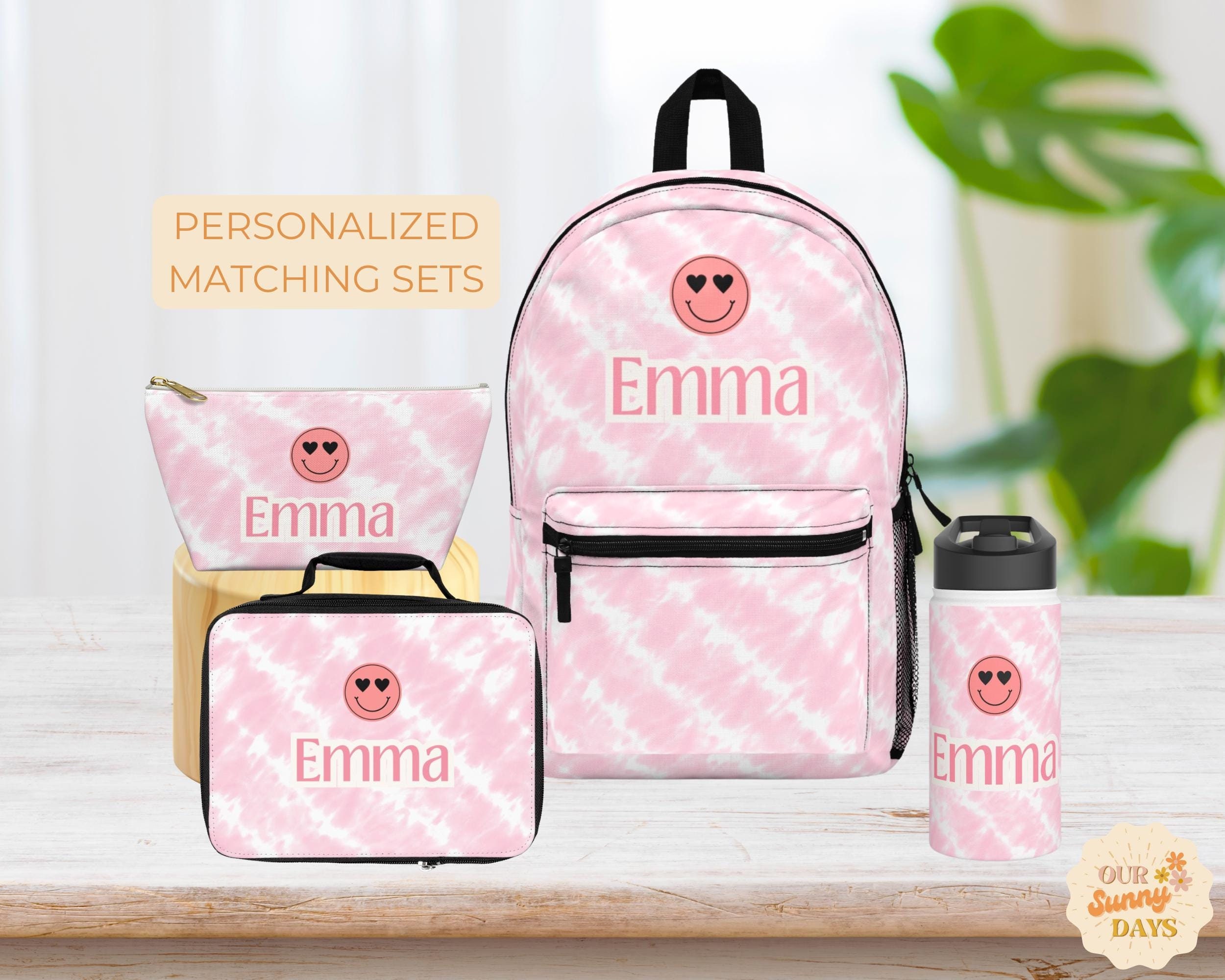 Personalized Backpack Set Custom Name Bag Tween Girl Birthday Gift ...