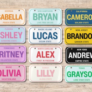 Kids Personalized License Plate Name Sign Custom Bike Name Plate Toy Car Personalized Kids Name Plaque Ride On Toy Car Name Sign Room Decor