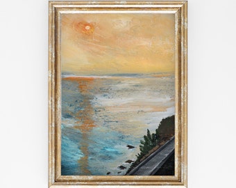 Coastal Ocean Triptych Print, Serene Seascape, Modern Beach House Wall Art