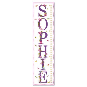 CUSTOM Girls Growth Chart / Ruler / Measure/ Childrens Wall Art - CUSTOM NAME -  Personalize with your Little Girl's Name
