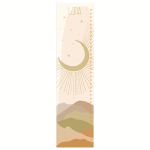 Personalized Canvas Growth Chart: Earth Tones Nursery Decor
