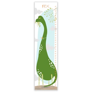 Growth Chart, Nursery Decor, Custom Canvas Growth Chart, Rawr Dinosaur Growth Chart, Dinosaur Baby Art - Boy&#39;s Growth Chart