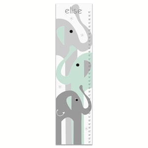 Personalized Elephant Growth Chart: Nursery Wall Decor