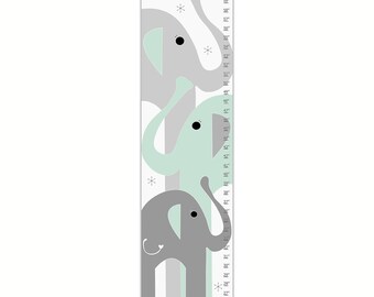 Personalized Elephant Growth Chart: Nursery Wall Decor