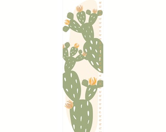 Growth Chart, Nursery Decor, Custom Canvas Growth Chart, Cactus Growth Chart, Cactus Baby Art - Cactus Wall Art