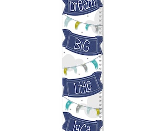 Personalized Canvas Growth Chart: Dream Big Little One, Nursery Decor