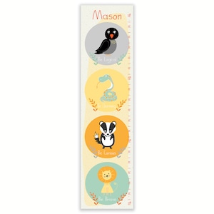 Personalized Canvas Growth Chart: Neutral Nursery Decor