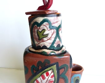 teapot ceramic sculpture brown clay contemporary