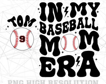 Two-sided Baseball With Custom Number Png, Sports Shirt, Baseball Mom Digital Download, Personalized Baseball Gifts, Baseball Team PNG