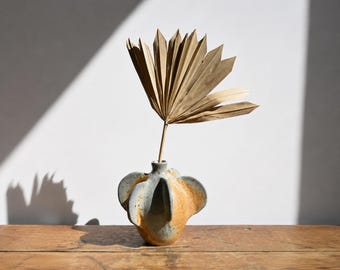 Handcrafted Sculptural Ceramic Vase | 5 Inches Tall | Modern Home Decor | Soda Fired | One-of-a-Kind Pottery Vessel