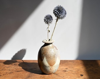 Soda Fired Handmade Bud Vase, 4.5 Inches Tall