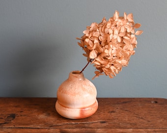 Small Handmade White Wood-Fired Ceramic Bud Vase, 3 inches high, Wheel-Thrown Pottery, Rustic Handmade Pottery, Stoneware Clay, Ceramic Art