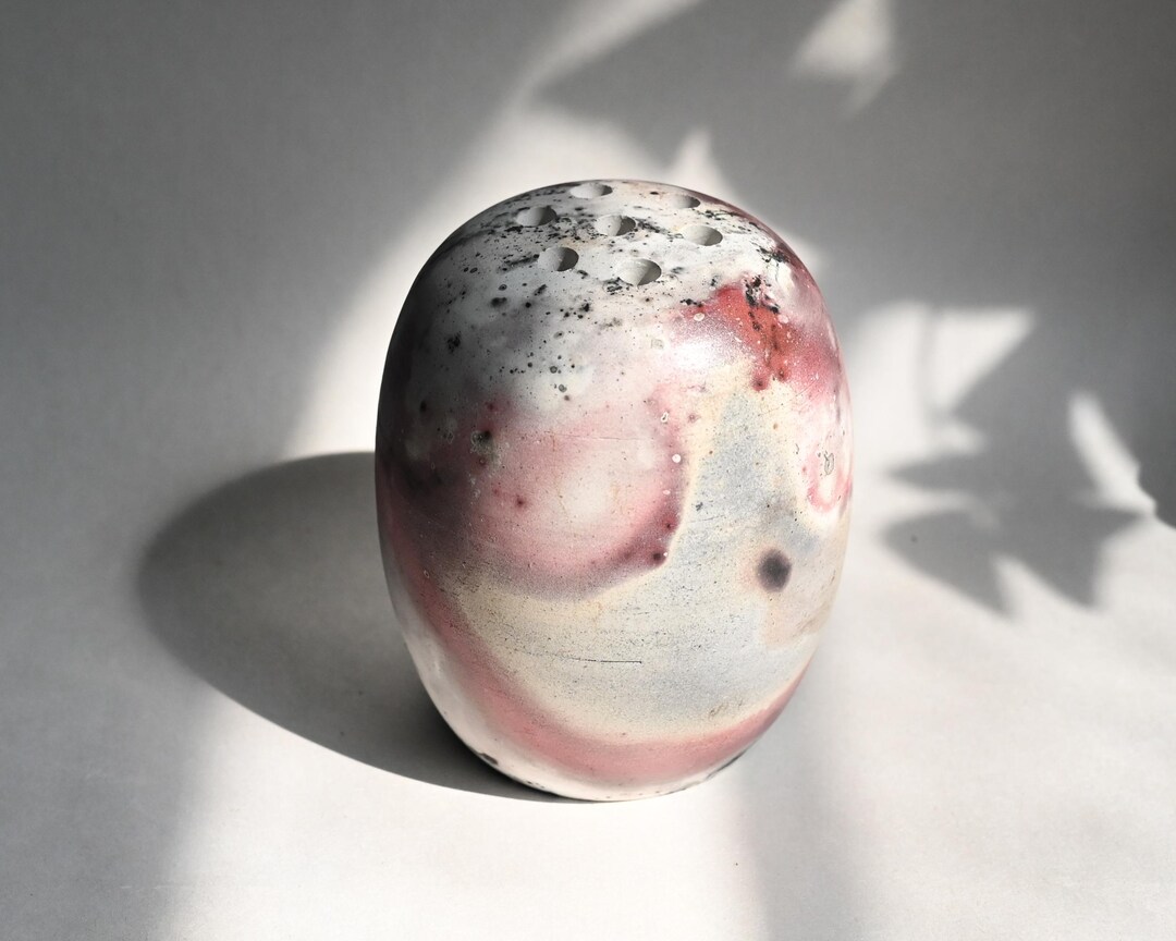 Vaso Ikebana WANDIC In Ceramica Con Kenzan A Rana - Per Composizioni Floreali, Colore Nero - Foto 2