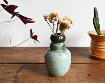 Small Handmade Blue Green Ceramic Bud Vase 4.5 inches high, Bubble Vase, Wheel-Thrown Pottery, Handmade Pottery, Stoneware Clay, Ceramic Art