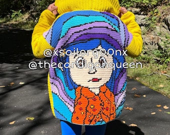 Coraline-Inspired Crochet Raincoat/Cardigan Pattern