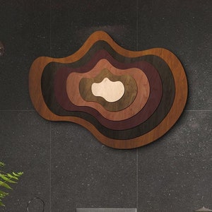 Mid Century Modern Wall Decor, Wooden Boho Wall Art, Circular Wall Decor, Minimalist Wall Art, Modern Wooden Wall Decor, Abstract Wall Art