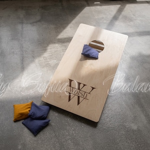 Custom cornhole boards with bags, Monogram cornhole boards, Custom cornhole set,Cornhole boards logo,Yard games family,Wedding cornhole bags