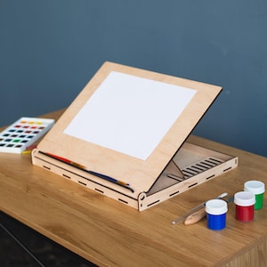 Tablero de dibujo ajustable, Caballete de dibujo para mesa, Caballete portátil, Caballete de mesa, Tablero de dibujo, Tablero de dibujo, Caballete de escritorio, Soporte de madera para artistas