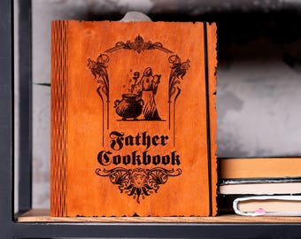Custom recipe binder, Personalized wooden recipe book, Recipe journal book, Recipe book binder a5, a6 recipe binder, Engraved recipe book