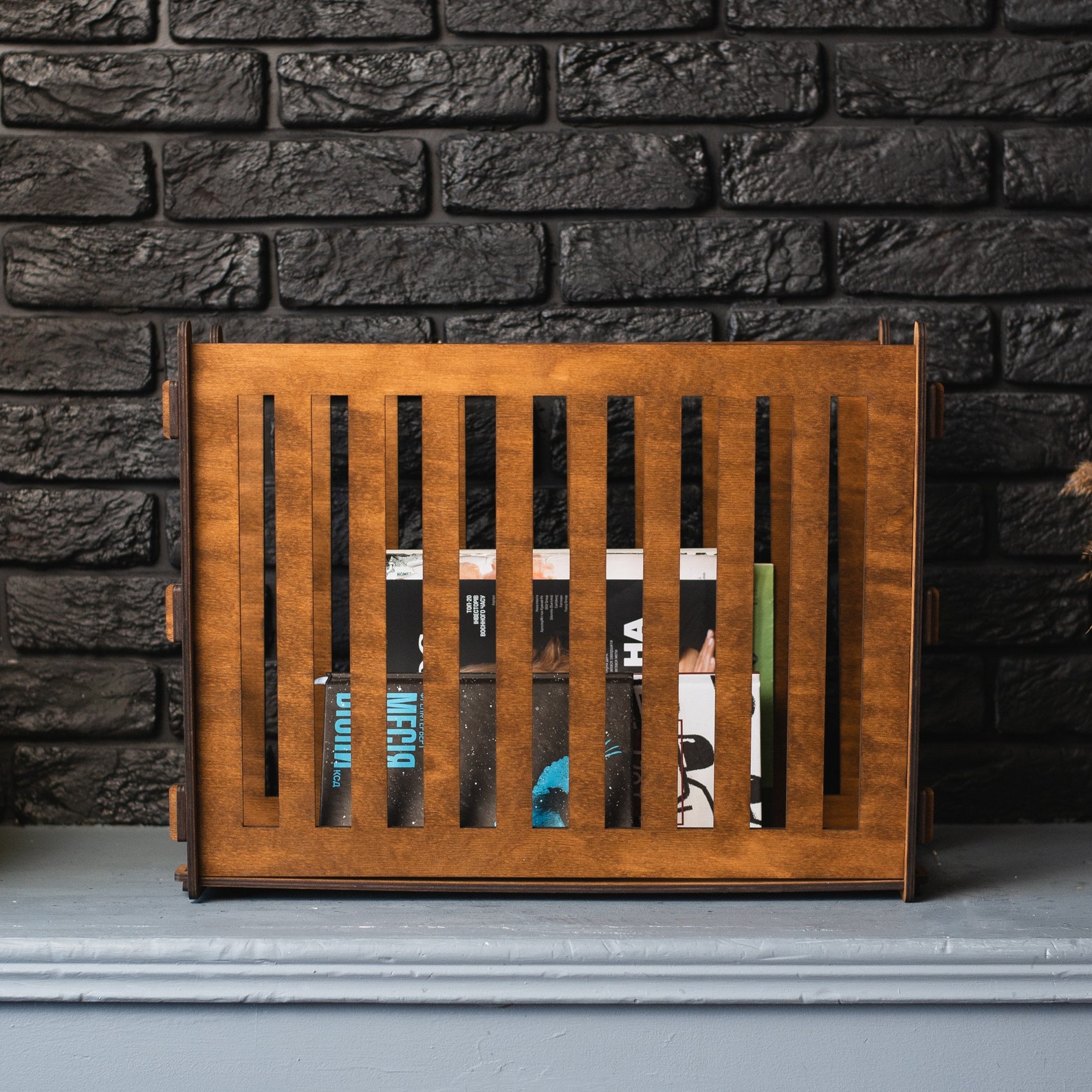 Wood Magazine Rack, Magazine Organizer, Newspaper Stand, Magazine ...