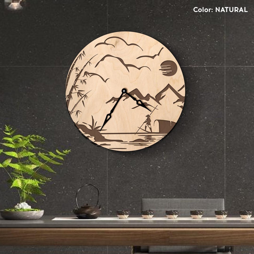 Japanese Wall Clock,unique Wall Clock,asian Wall Clock,zen Wall Clock ...