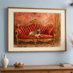 French Bulldog Wall Art, Personalized Dog Poster, Funny Dog Print, Frenchie Home Decor, Dog Lover Gift, Fathers Day Gift, Bulldog Art