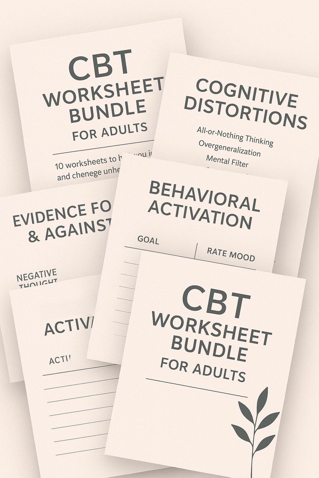 Introduction to Cognitive Behavior Therapy Skills Workbook - Etsy