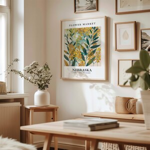 Goldenrod Botanical Art Print: 1960s Nebraska Flower Market image 3