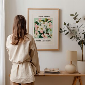 Flowering Dogwood Art Print: North Carolina State Flower, Pastel Botanical Wall Art image 6