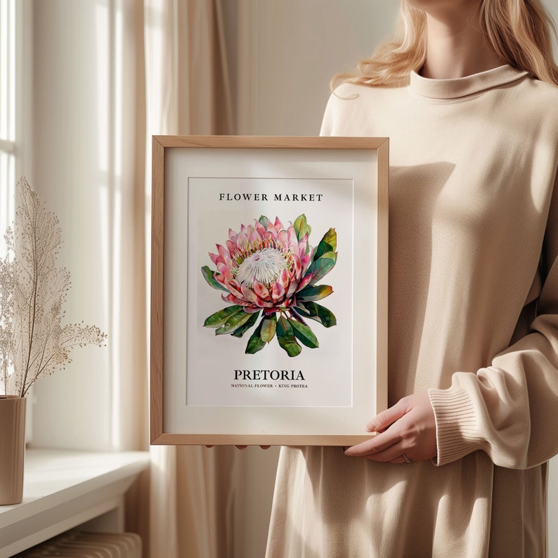 King Protea Flower Print: Pretoria South Africa Floral Art Bild 4