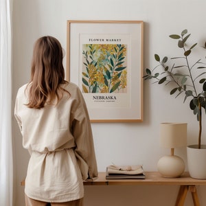 Goldenrod Botanical Art Print: 1960s Nebraska Flower Market image 6