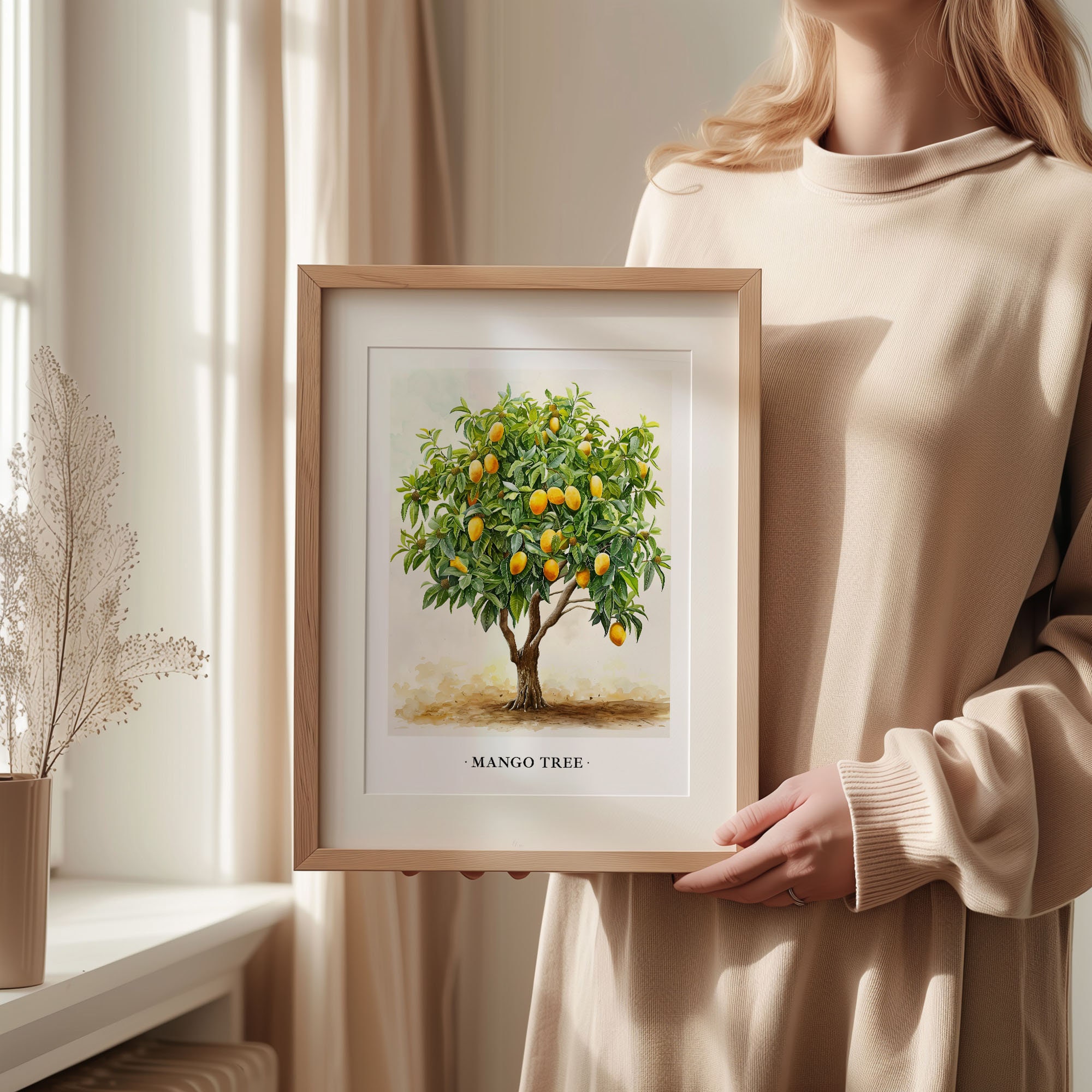 Mango Tree Art Print: Tropical Botanical Illustration - Etsy